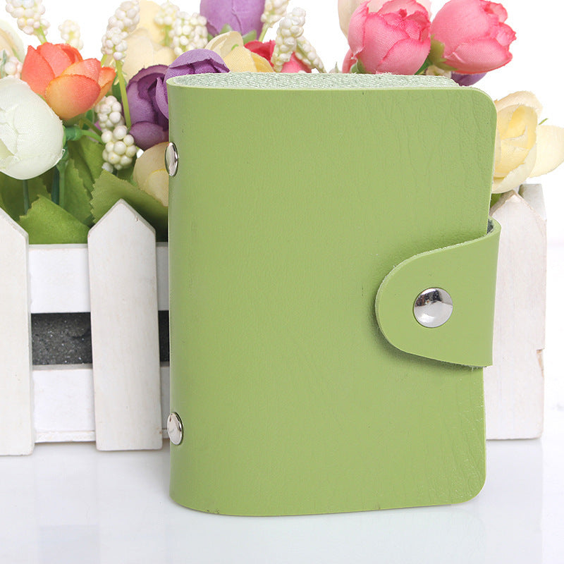 Fashion PU Leather Function 24 Bits Card Case Business Card Holder Men Women Credit Passport Card Bag ID Passport Card Wallet