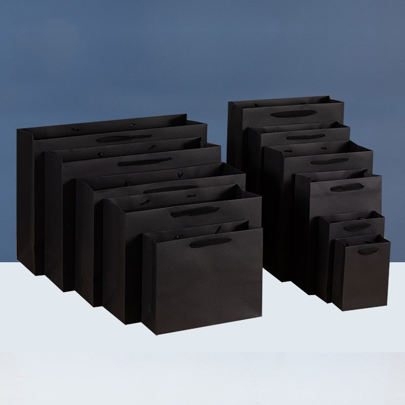 Black Verticle Business Gift Bag Clothing Ornament