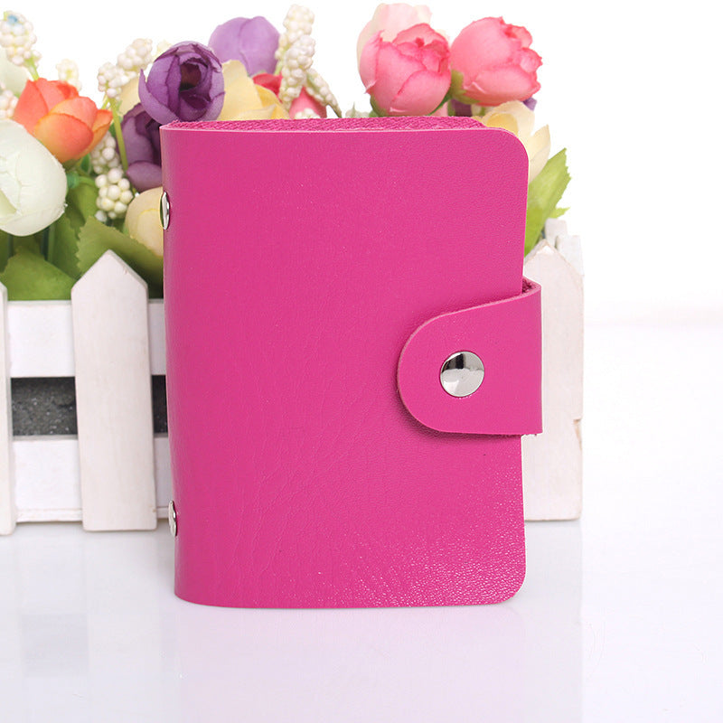 Fashion PU Leather Function 24 Bits Card Case Business Card Holder Men Women Credit Passport Card Bag ID Passport Card Wallet