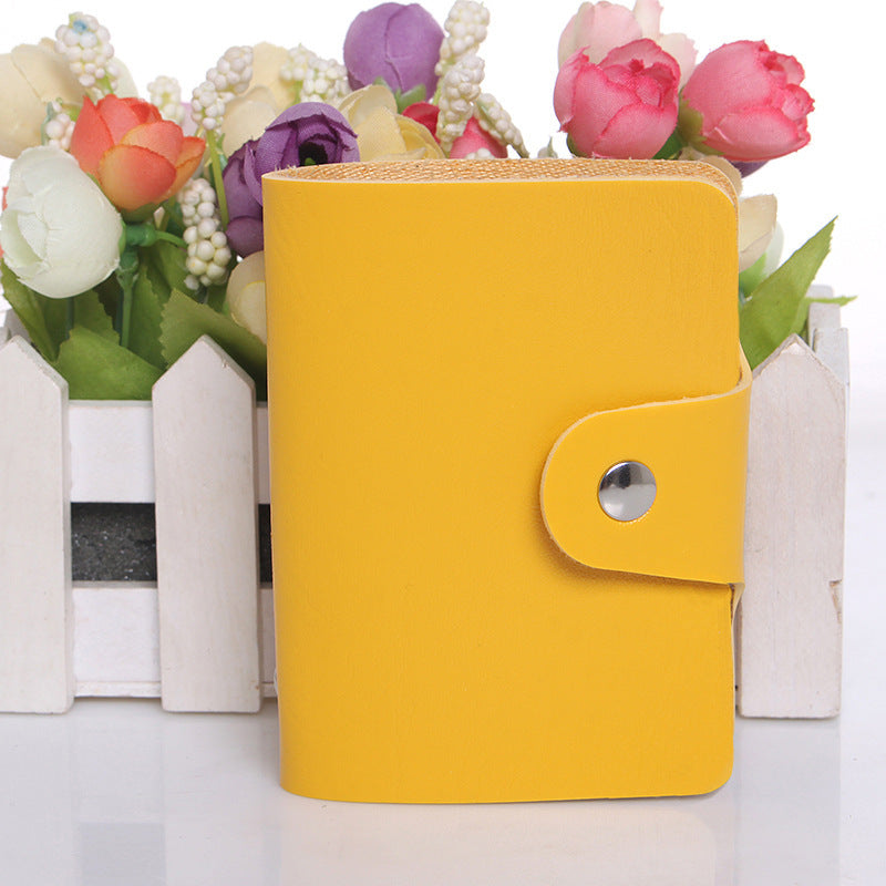 Fashion PU Leather Function 24 Bits Card Case Business Card Holder Men Women Credit Passport Card Bag ID Passport Card Wallet