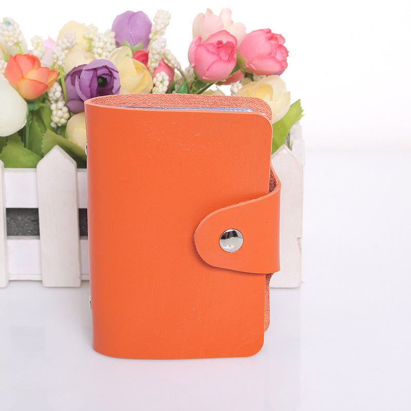 Fashion PU Leather Function 24 Bits Card Case Business Card Holder Men Women Credit Passport Card Bag ID Passport Card Wallet