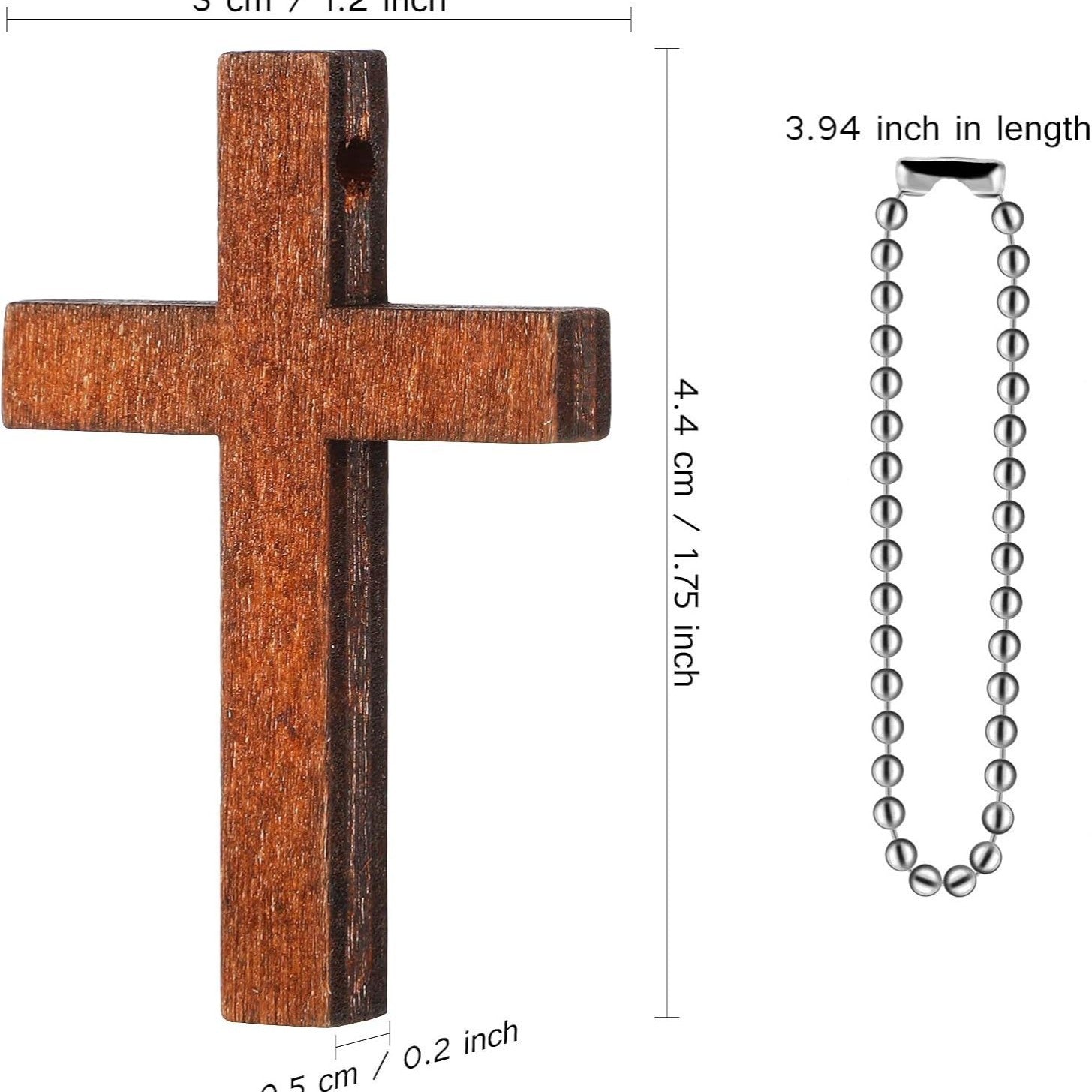 Wooden Craft Cross Pendant Ornament